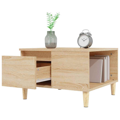 vidaXL Table basse chêne Sonoma 55x55x36,5 cm bois d'ingénierie