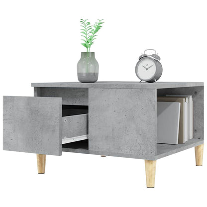 vidaXL Table basse gris béton 55x55x36,5 cm Bois d'ingénierie