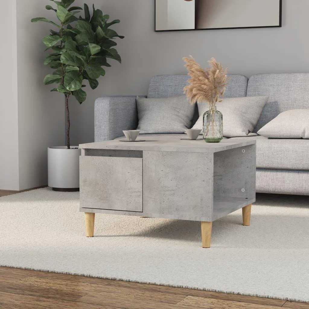 vidaXL Table basse gris béton 55x55x36,5 cm Bois d'ingénierie