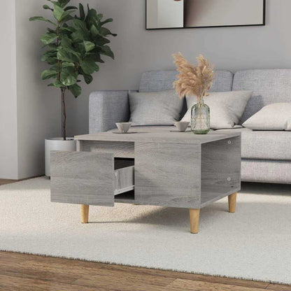 vidaXL Table basse gris Sonoma 55x55x36,5 cm en bois d'ingénierie