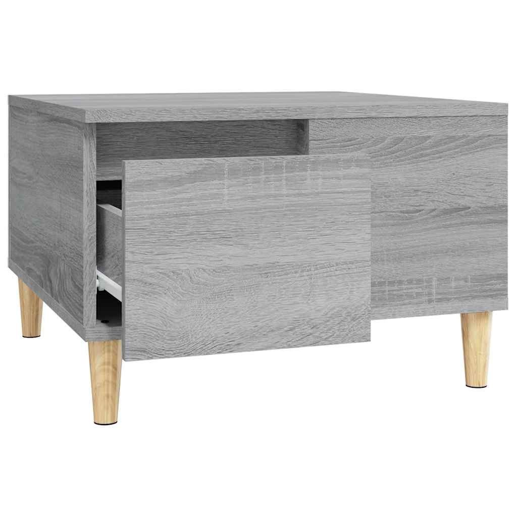vidaXL Table basse gris Sonoma 55x55x36,5 cm en bois d'ingénierie