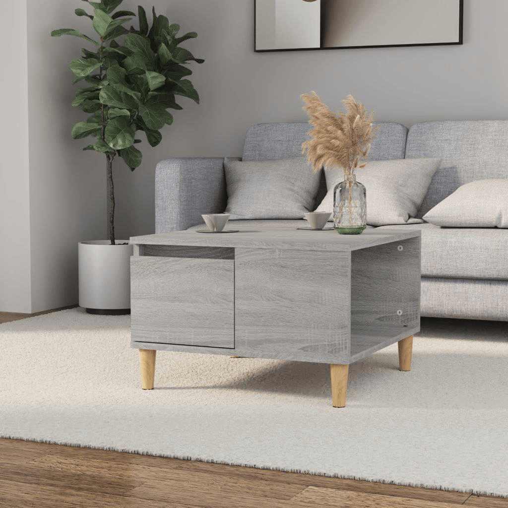 vidaXL Table basse gris Sonoma 55x55x36,5 cm en bois d'ingénierie