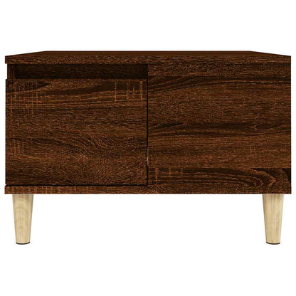 vidaXL Table basse brun aspect chêne 55x55x36,5 cm bois d'ingénierie