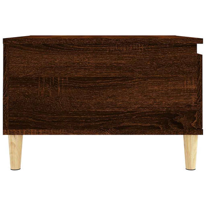 vidaXL Table basse brun aspect chêne 55x55x36,5 cm bois d'ingénierie