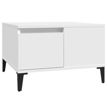 vidaXL Table basse blanche 55x55x36,5 cm Aggloméré