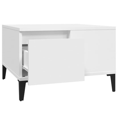 vidaXL Table basse blanche 55x55x36,5 cm Aggloméré