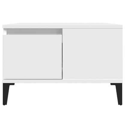 vidaXL Table basse blanche 55x55x36,5 cm Aggloméré