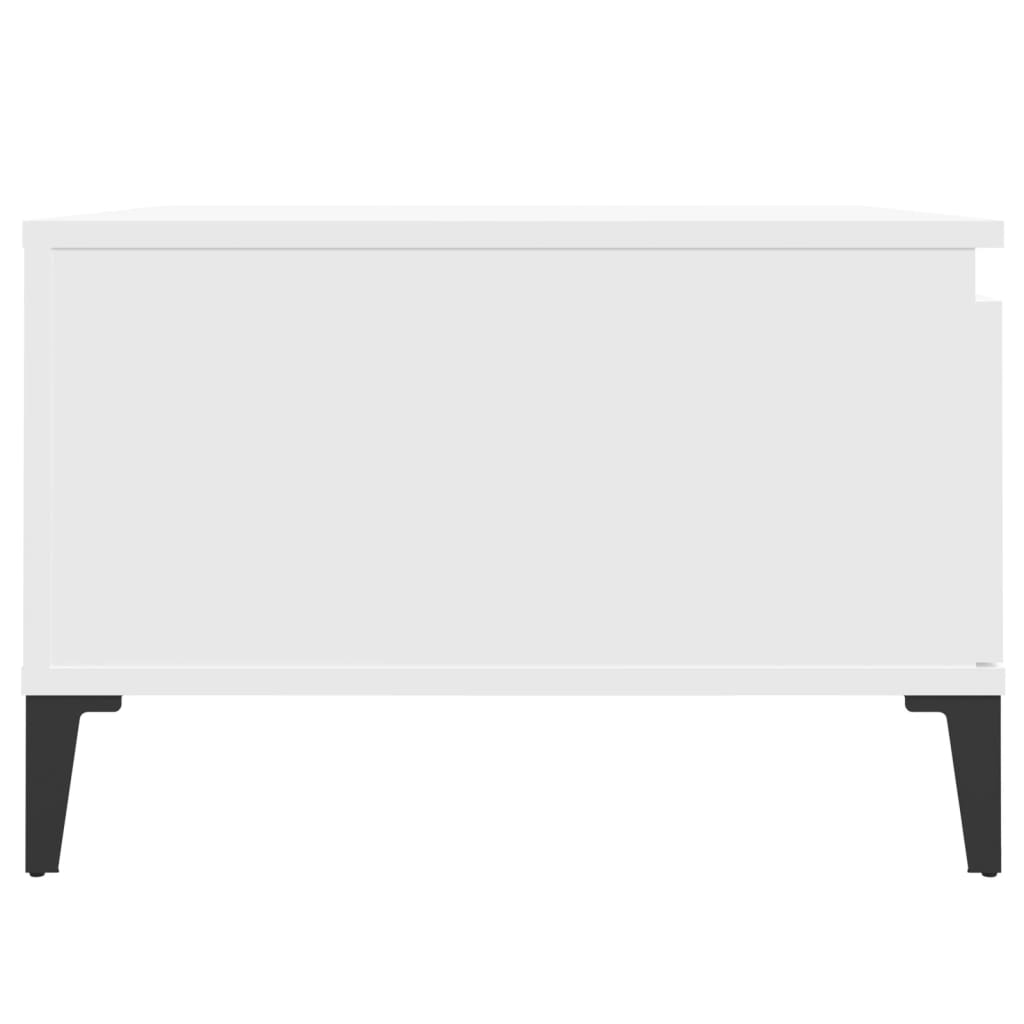 vidaXL Table basse blanche 55x55x36,5 cm Aggloméré