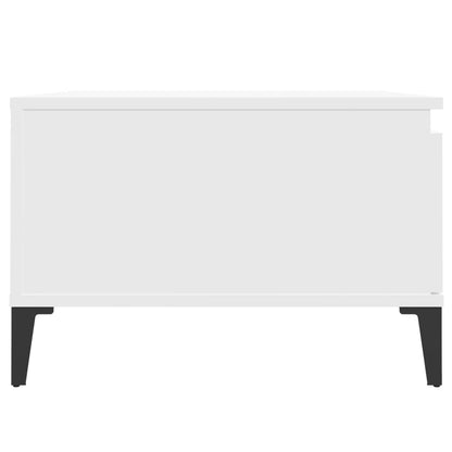 vidaXL Table basse blanche 55x55x36,5 cm Aggloméré
