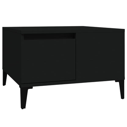 vidaXL Table basse noire 55x55x36,5 cm, bois d'ingénierie