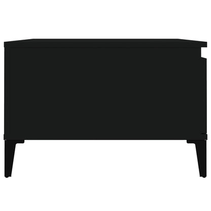 vidaXL Table basse noire 55x55x36,5 cm, bois d'ingénierie