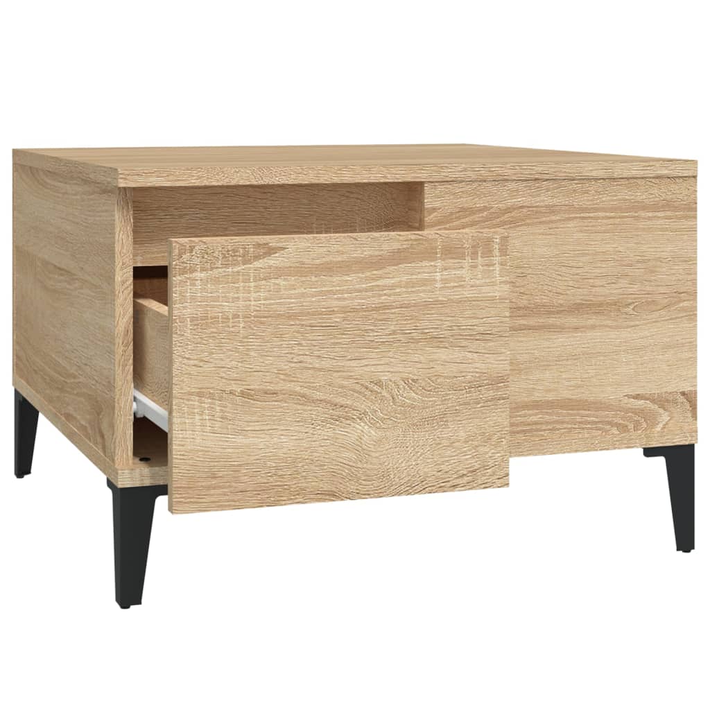vidaXL Table basse chêne Sonoma 55x55x36,5 cm bois d'ingénierie