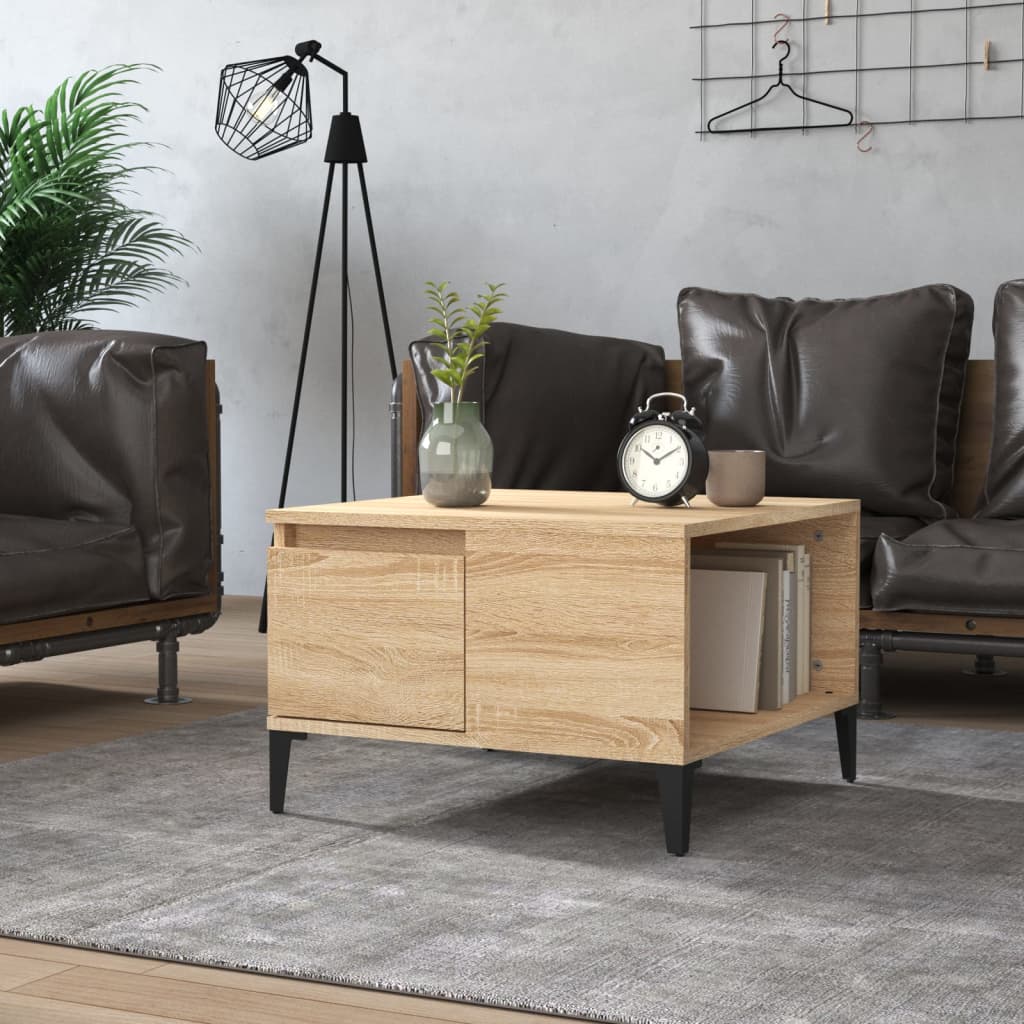 vidaXL Table basse chêne Sonoma 55x55x36,5 cm bois d'ingénierie