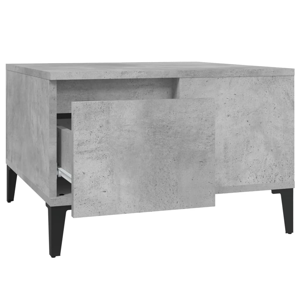 vidaXL Table basse gris béton 55x55x36,5 cm Bois d'ingénierie