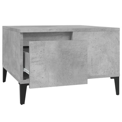 vidaXL Table basse gris béton 55x55x36,5 cm Bois d'ingénierie