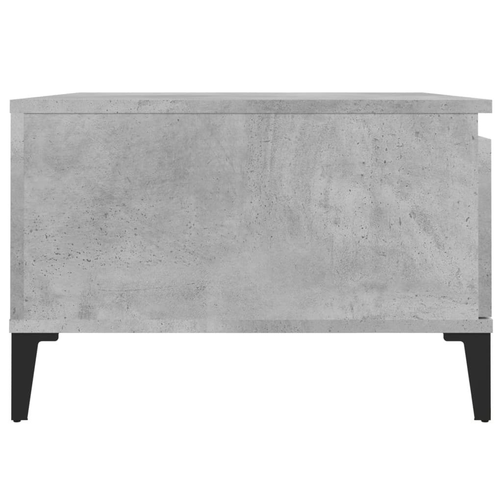 vidaXL Table basse gris béton 55x55x36,5 cm Bois d'ingénierie