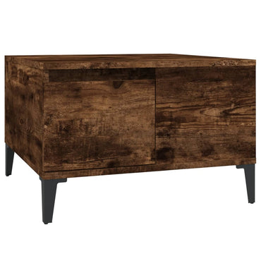 vidaXL Table basse chêne fumé 55x55x36,5 cm bois d'ingénierie