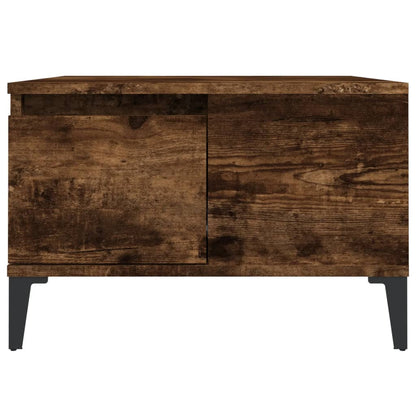 vidaXL Table basse chêne fumé 55x55x36,5 cm bois d'ingénierie