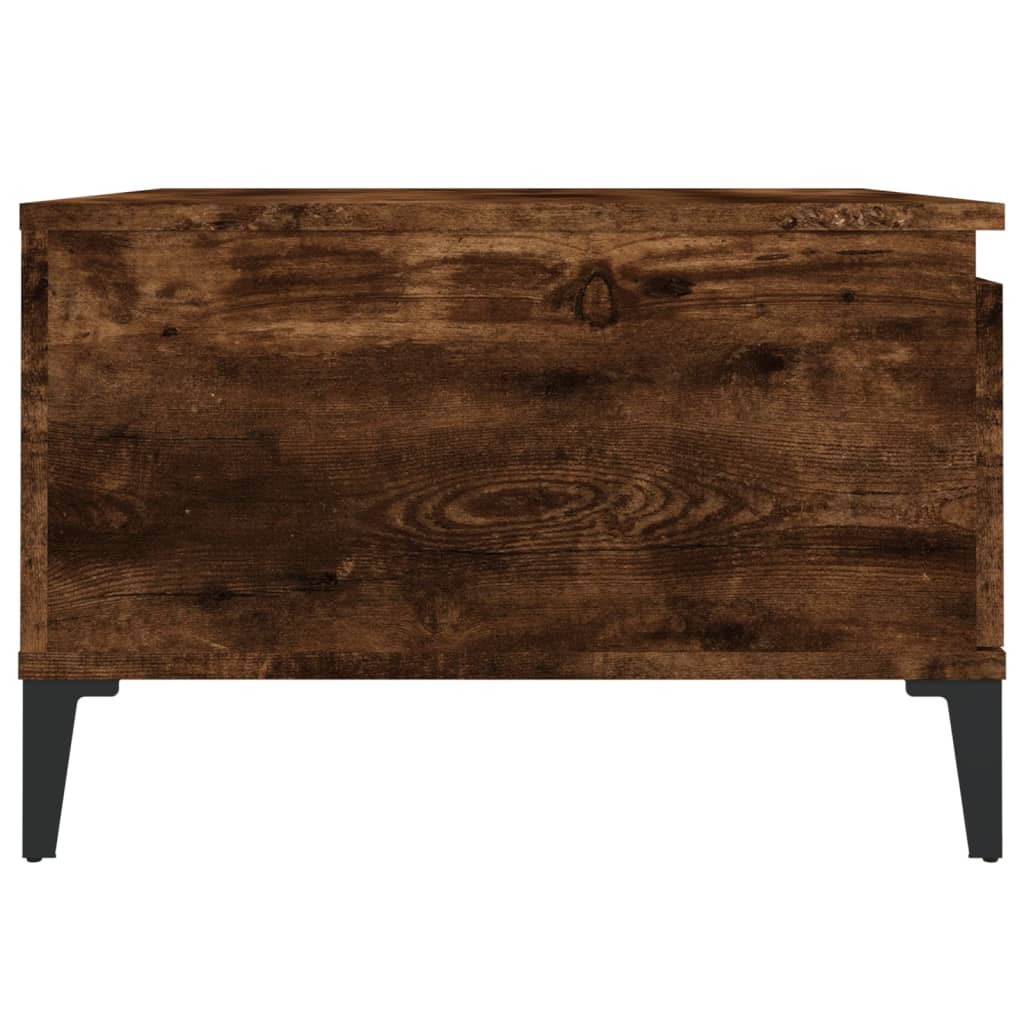 vidaXL Table basse chêne fumé 55x55x36,5 cm bois d'ingénierie