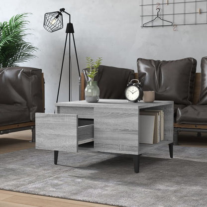 vidaXL Table basse gris Sonoma 55x55x36,5 cm en bois d'ingénierie