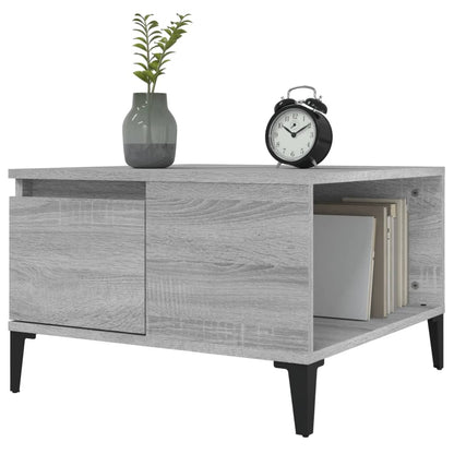 vidaXL Table basse gris Sonoma 55x55x36,5 cm en bois d'ingénierie