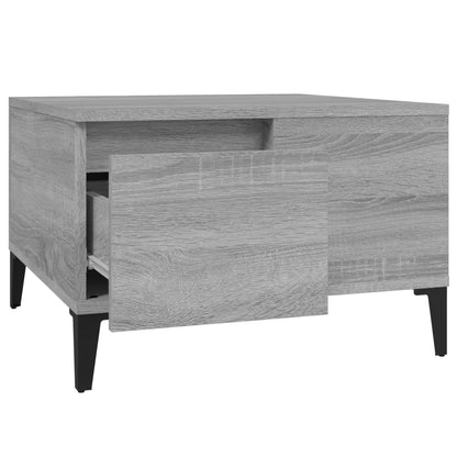 vidaXL Table basse gris Sonoma 55x55x36,5 cm en bois d'ingénierie