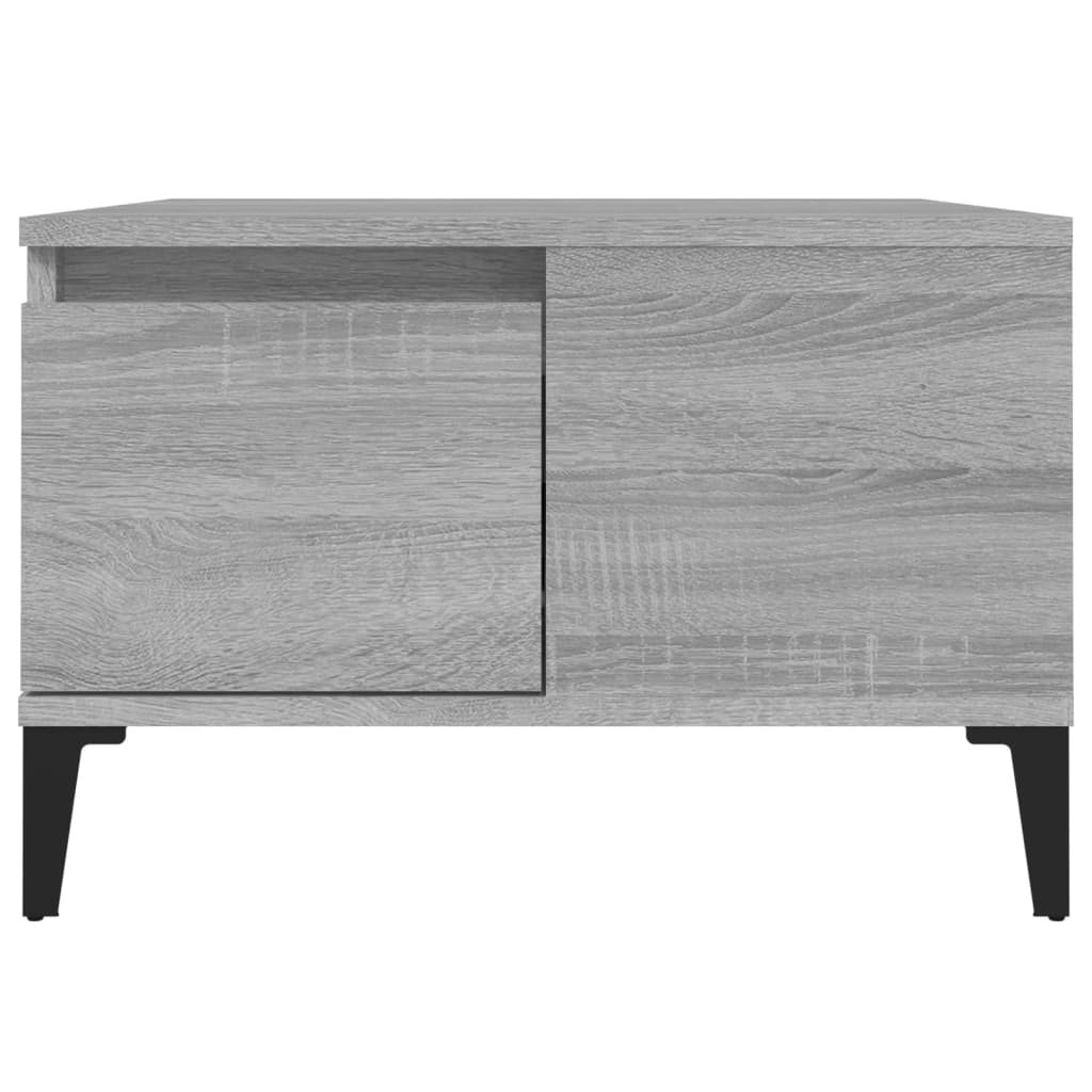 vidaXL Table basse gris Sonoma 55x55x36,5 cm en bois d'ingénierie