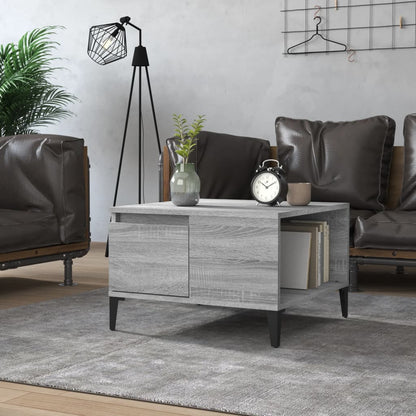 vidaXL Table basse gris Sonoma 55x55x36,5 cm en bois d'ingénierie
