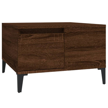 vidaXL Table basse brun aspect chêne 55x55x36,5 cm bois d'ingénierie