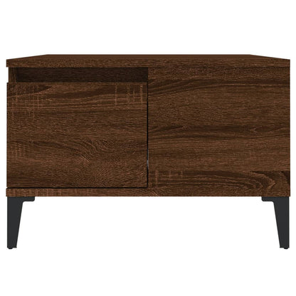 vidaXL Table basse brun aspect chêne 55x55x36,5 cm bois d'ingénierie