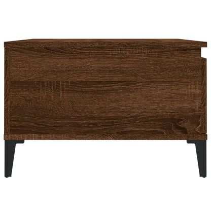 vidaXL Table basse brun aspect chêne 55x55x36,5 cm bois d'ingénierie