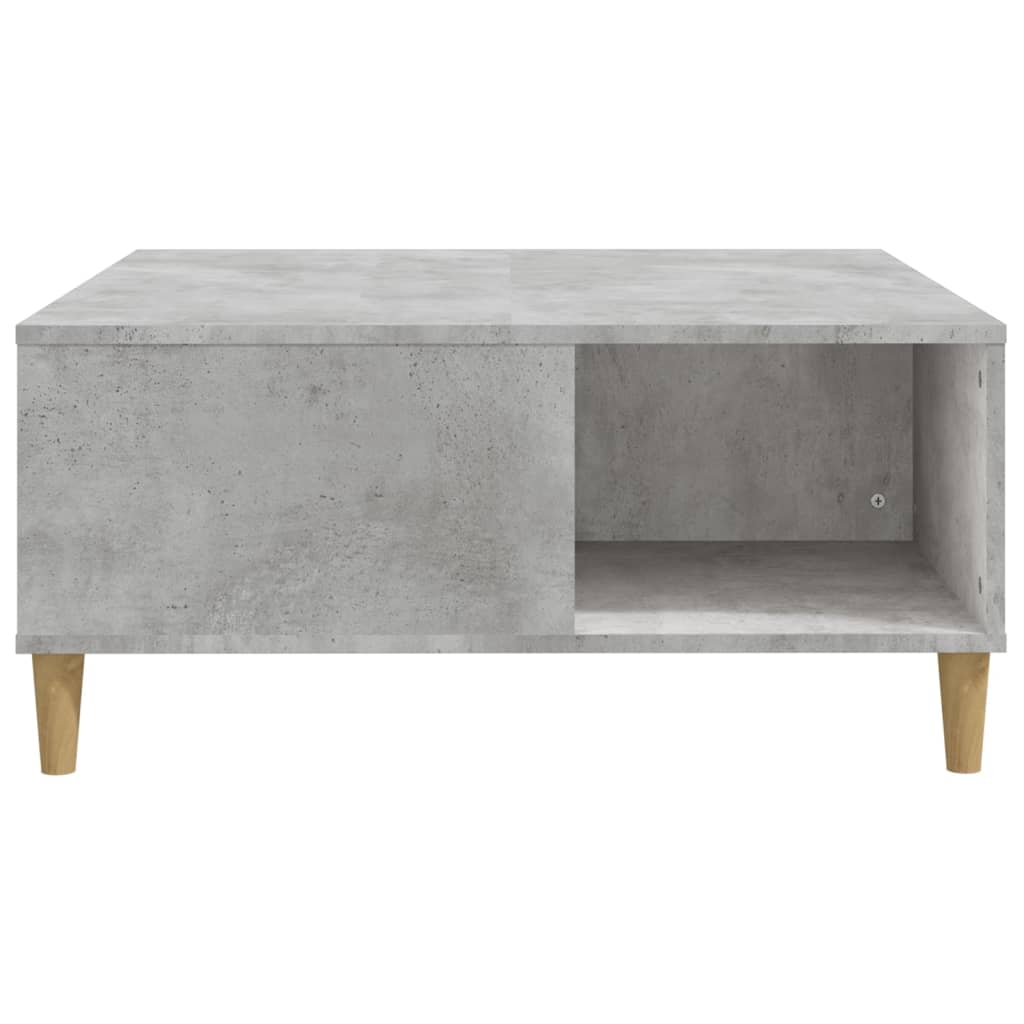vidaXL Table basse gris béton 80x80x36,5 cm Aggloméré