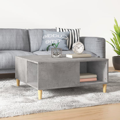 vidaXL Table basse gris béton 80x80x36,5 cm Aggloméré