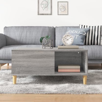 vidaXL Table basse gris Sonoma 80x80x36,5 cm Aggloméré
