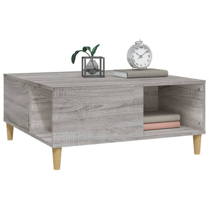 vidaXL Table basse gris Sonoma 80x80x36,5 cm Aggloméré