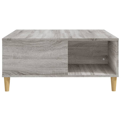 vidaXL Table basse gris Sonoma 80x80x36,5 cm Aggloméré