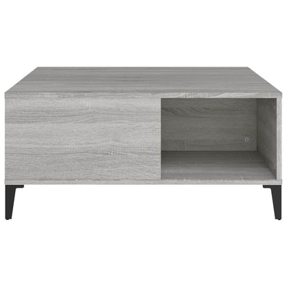 vidaXL Couchtisch Grau Sonoma 80x80x36,5 cm Holzwerkstoff