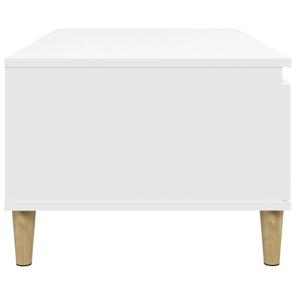vidaXL Table basse blanche 90x50x36,5 cm en bois d'ingénierie