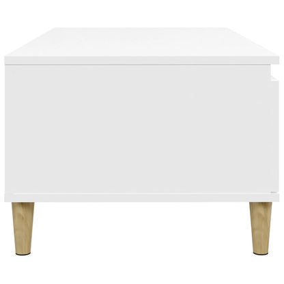 vidaXL Table basse blanche 90x50x36,5 cm en bois d'ingénierie