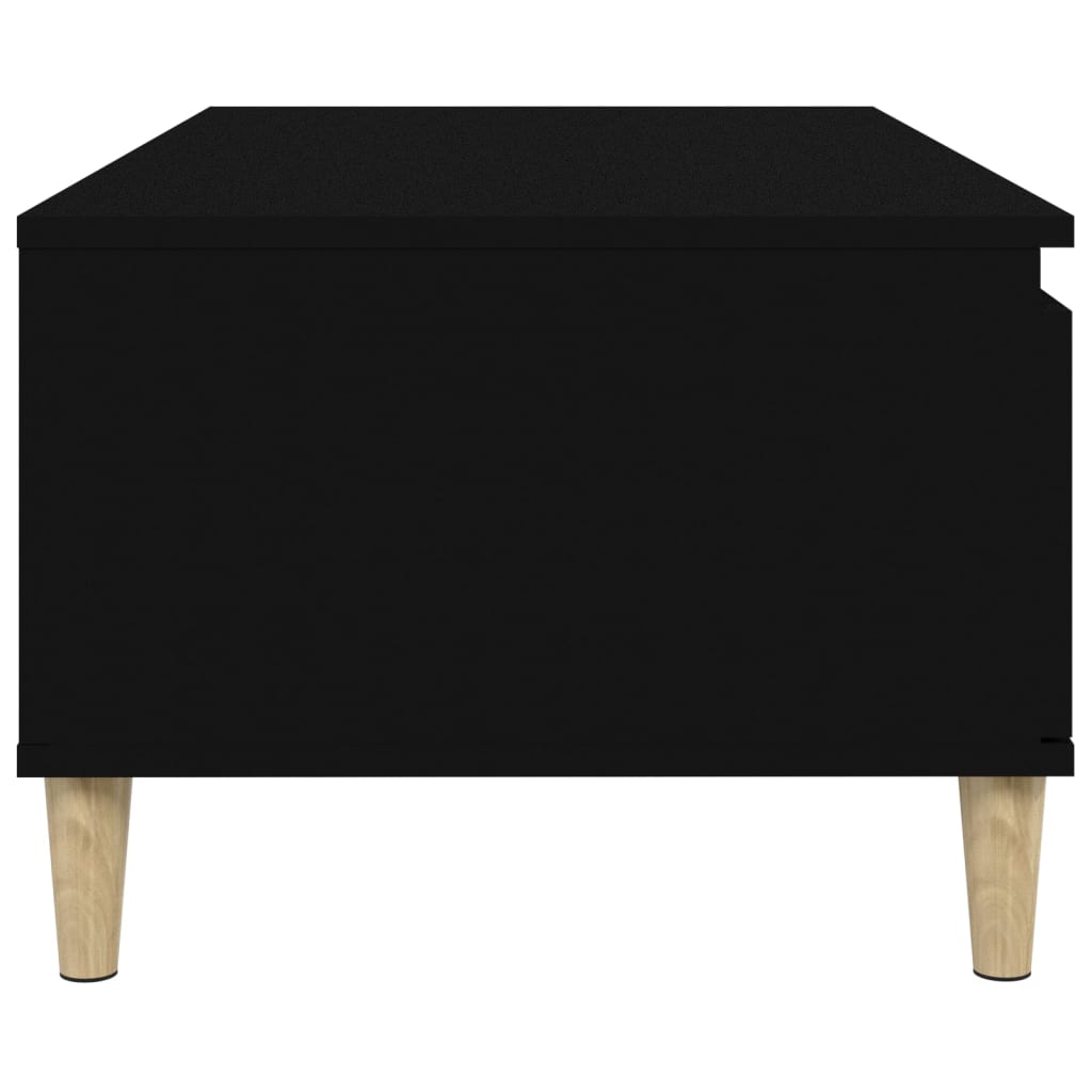 vidaXL Table basse noire 90x50x36,5 cm en bois d'ingénierie