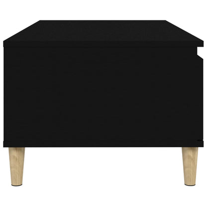 vidaXL Table basse noire 90x50x36,5 cm en bois d'ingénierie