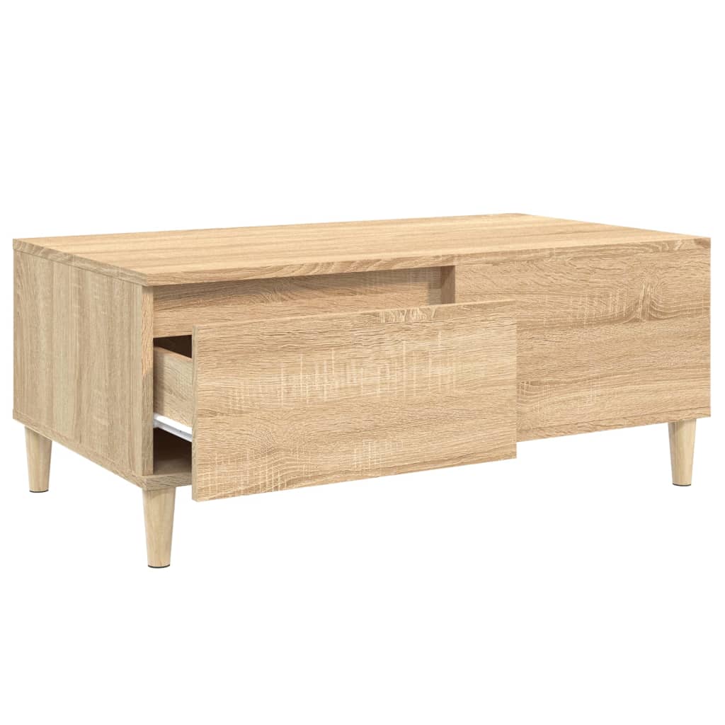 vidaXL Table basse chêne Sonoma 90x50x36,5 cm aggloméré