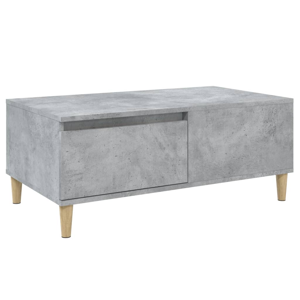 vidaXL Table basse gris béton 90x50x36,5 cm Aggloméré
