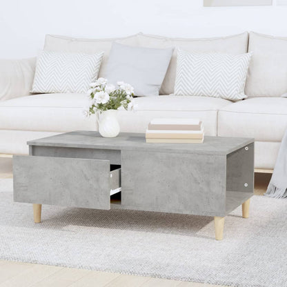 vidaXL Table basse gris béton 90x50x36,5 cm Aggloméré