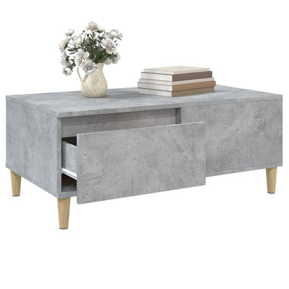 vidaXL Table basse gris béton 90x50x36,5 cm Aggloméré