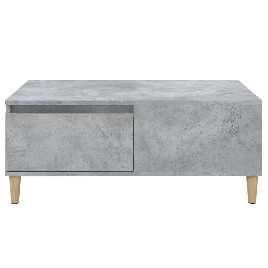 vidaXL Table basse gris béton 90x50x36,5 cm Aggloméré