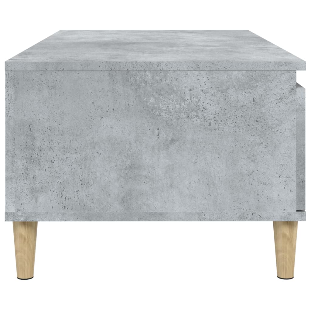 vidaXL Table basse gris béton 90x50x36,5 cm Aggloméré