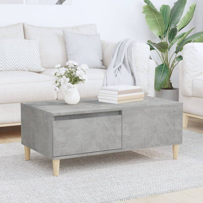 vidaXL Table basse gris béton 90x50x36,5 cm Aggloméré