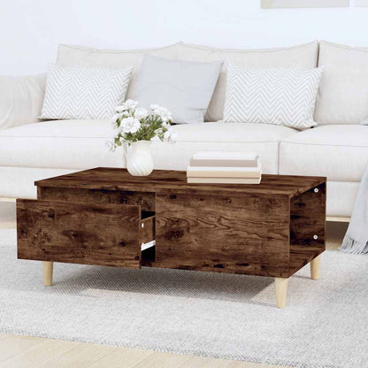 vidaXL Table basse chêne fumé 90x50x36,5 cm bois d'ingénierie