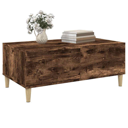 vidaXL Table basse chêne fumé 90x50x36,5 cm bois d'ingénierie